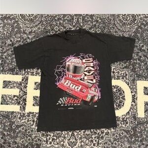 Vintage 90s NASCAR Budweiser All-Over Print Racing T-Shirt